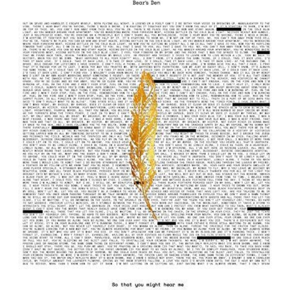 Bear's Den - So That You Might Hear Me  LP LP